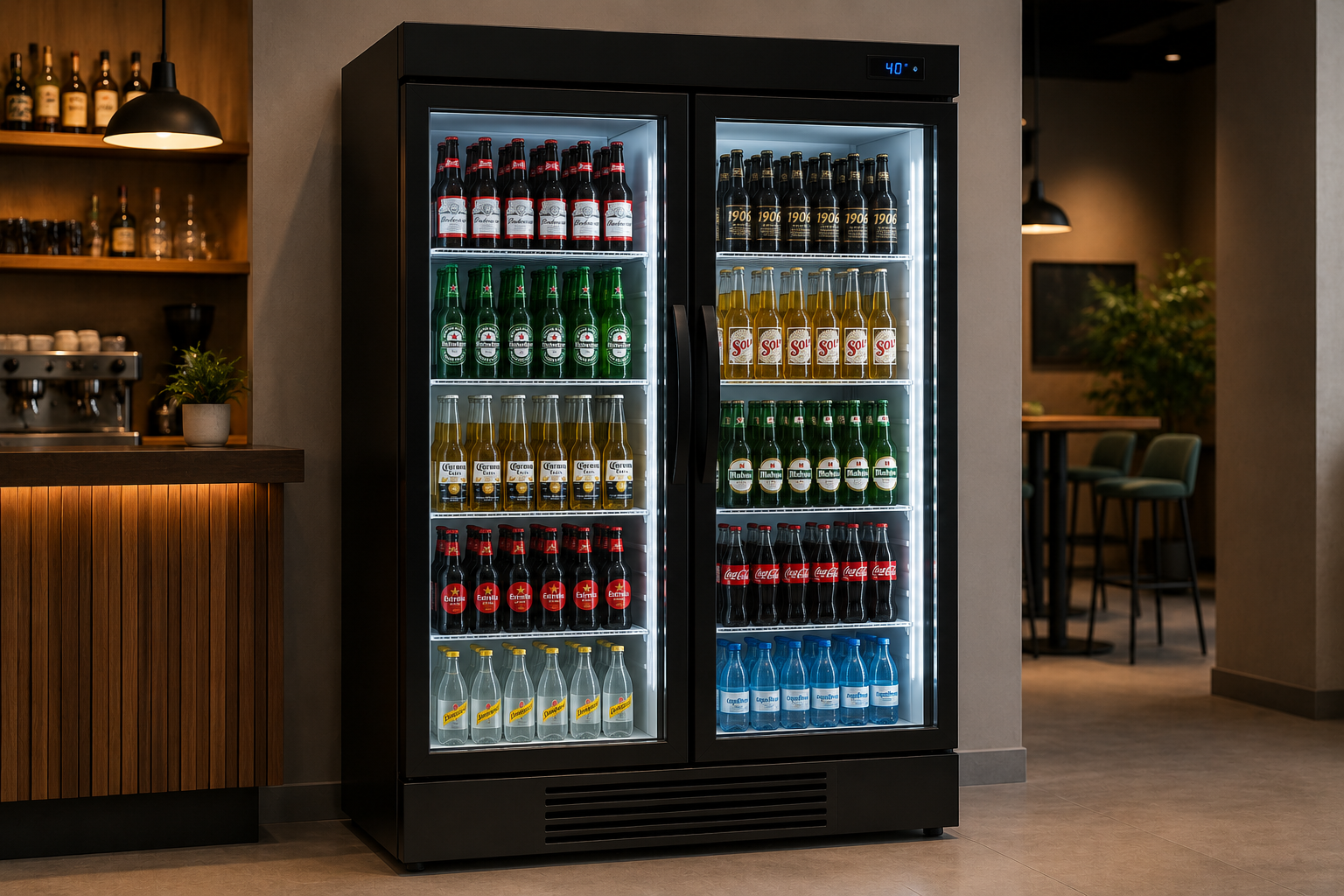 Botellero frigorífico para bares y restaurantes