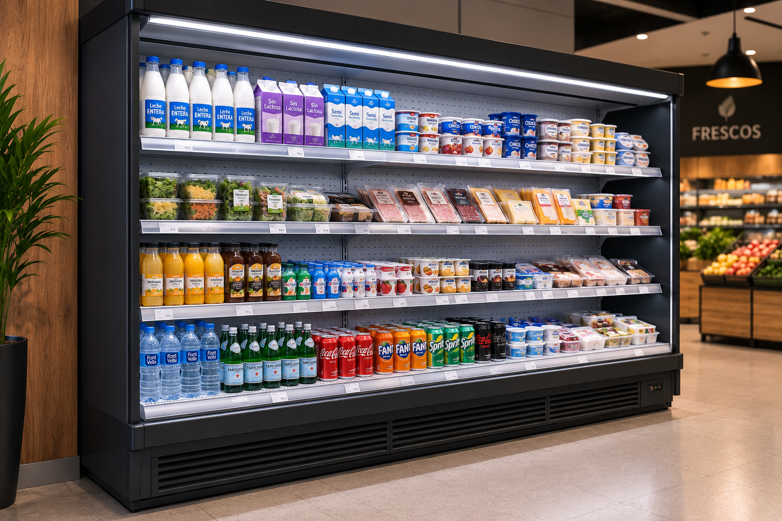 Mural frigorífico para supermercados
